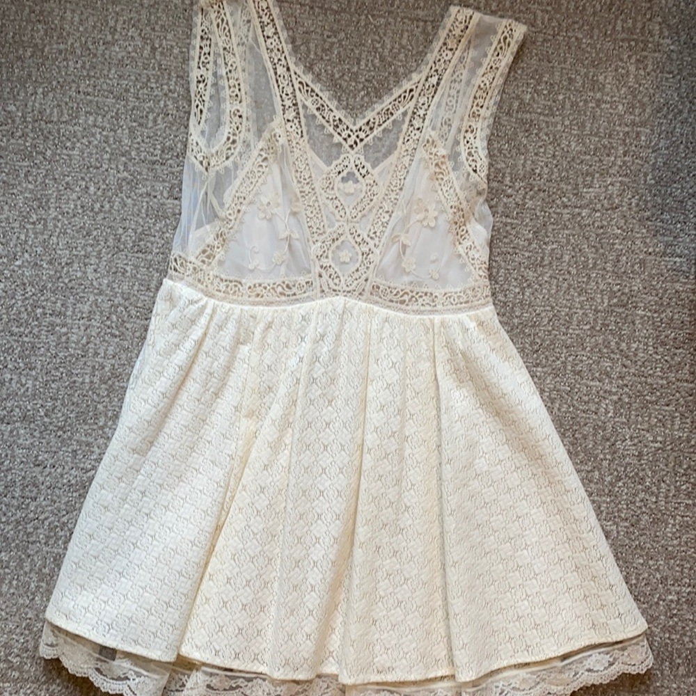 Free People Cream lace dress